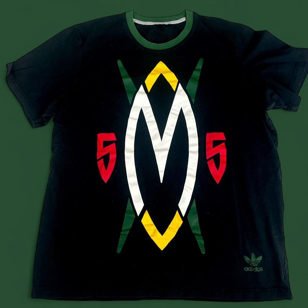 Vintage 2013 Dikembe Mutumbo 55 Adidas Originals T-shirt Congolese Zairian NBA